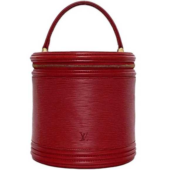 LOUIS VUITTON Red Leather Vanity Bag - Picture 1 of 11